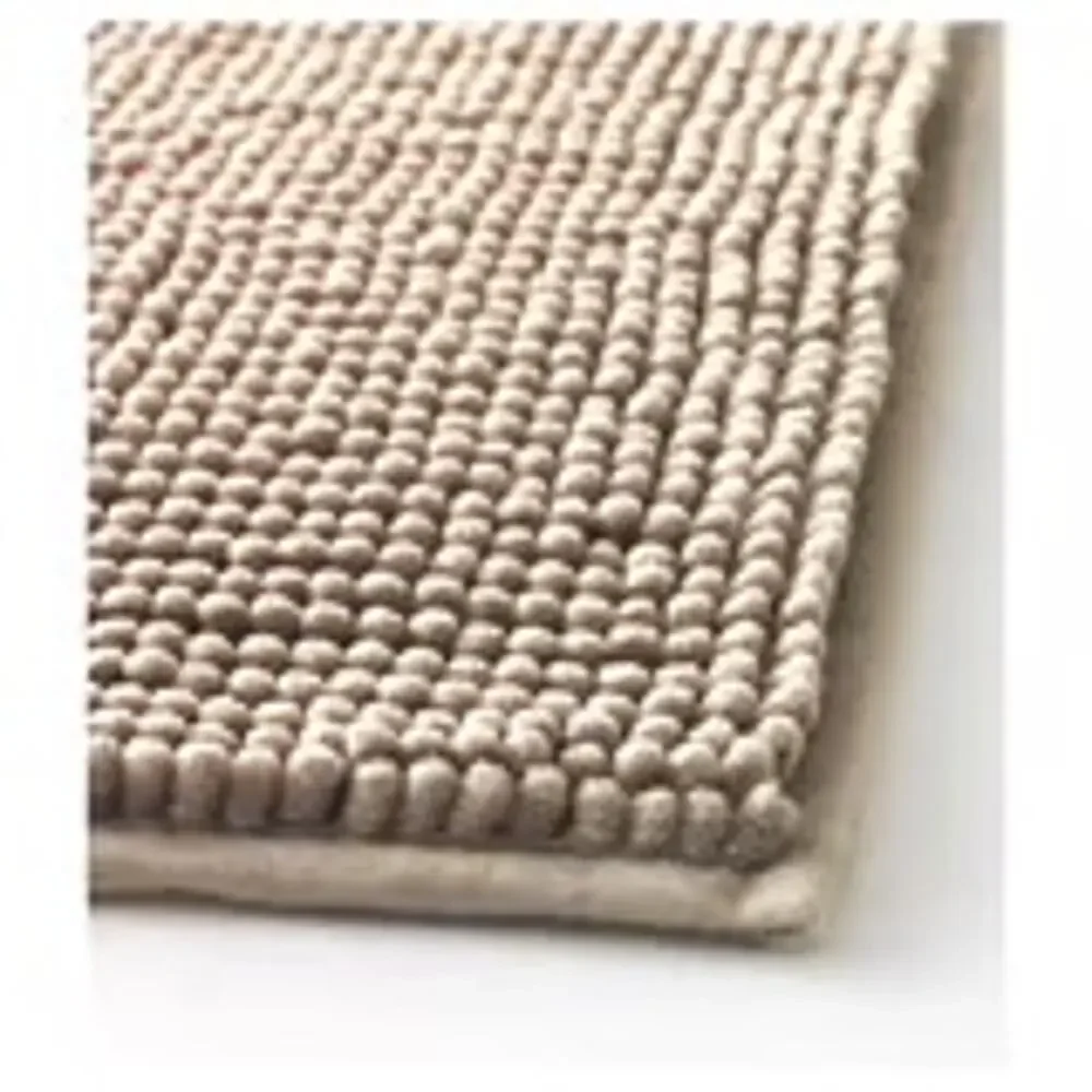 IKEA TOFTBO Beige Bath Mat Plush Comfort Meets Quick-Dry Practicality